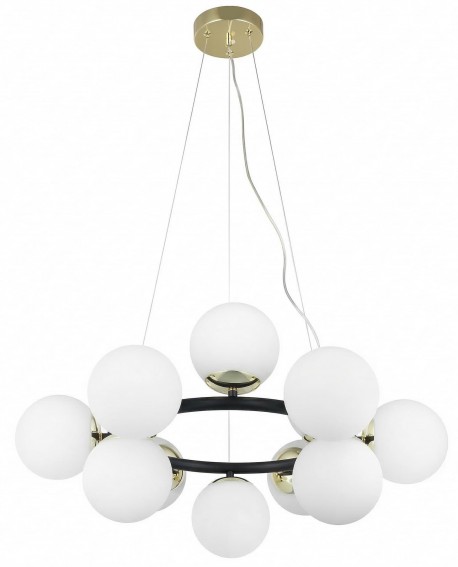 NOWOCZESNA LAMPA WISZĄCA CZARNO-ZŁOTA LEDO W12