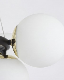 NOWOCZESNA LAMPA WISZĄCA CZARNO-ZŁOTA LEDO W12