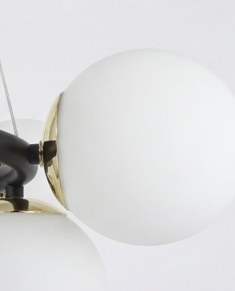 NOWOCZESNA LAMPA WISZĄCA CZARNO-ZŁOTA LEDO W12