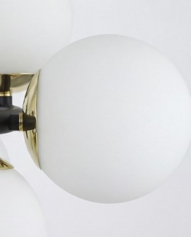 NOWOCZESNA LAMPA WISZĄCA CZARNO-ZŁOTA LEDO W12