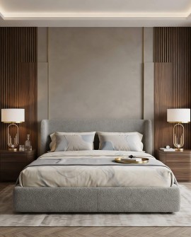 lampa nocna glamour białо-mosiężna zanetti lumina deco – widok główny