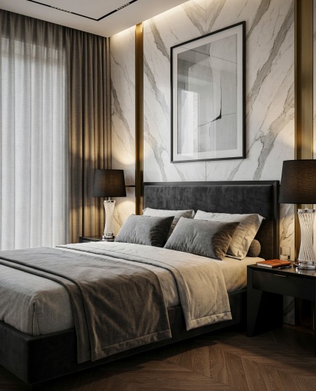 lampa nocna glamour czarno chromowana villanova lumina deco front