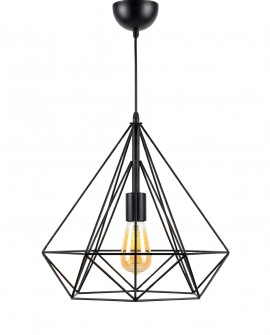 LAMPA WISZĄCA SKANDYNAWSKA CZARNA FORTI