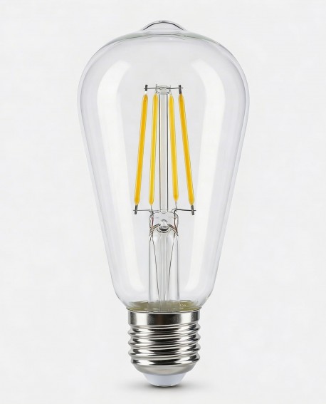 ŻARÓWKA LED EDISON FILAMENT E27/ST64 MOC 7W 2700K