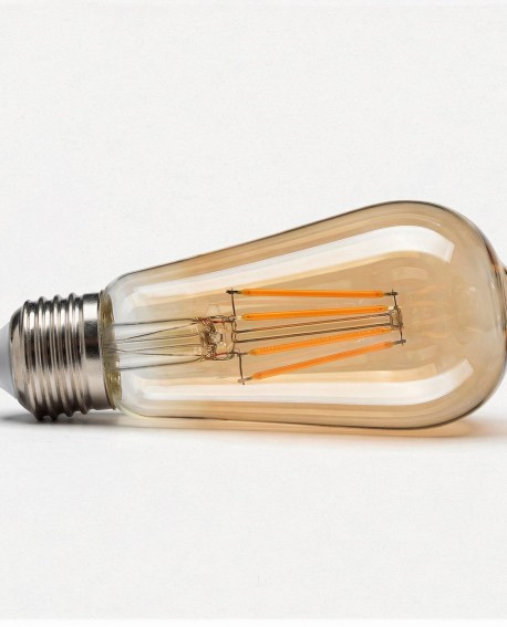 ŻARÓWKA BURSZTYNOWA LED EDISON FILAMENT E27/ST64 MOC 7W 4000K