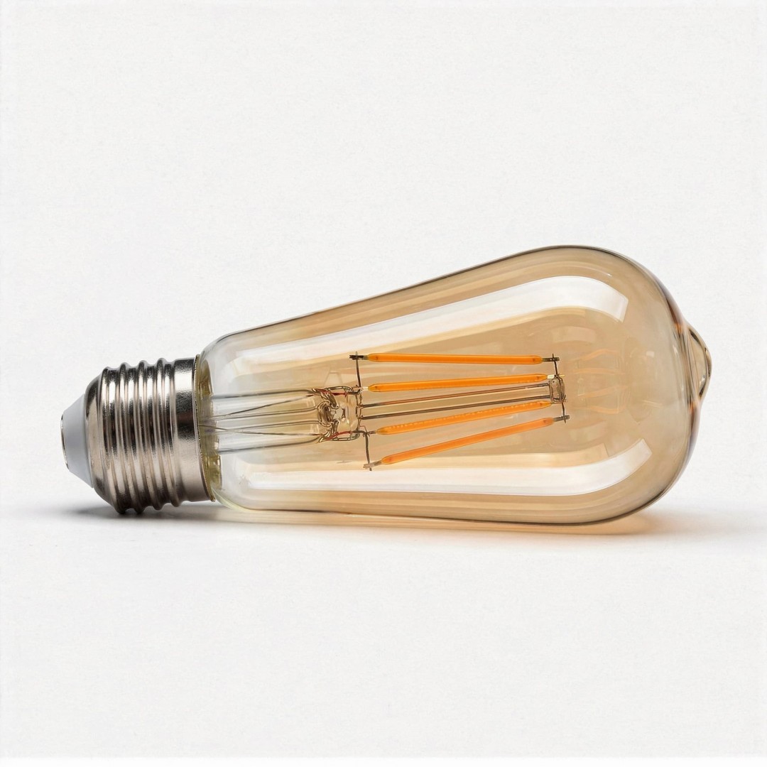 ŻARÓWKA BURSZTYNOWA LED EDISON FILAMENT E27/ST64 MOC 7W 2700K