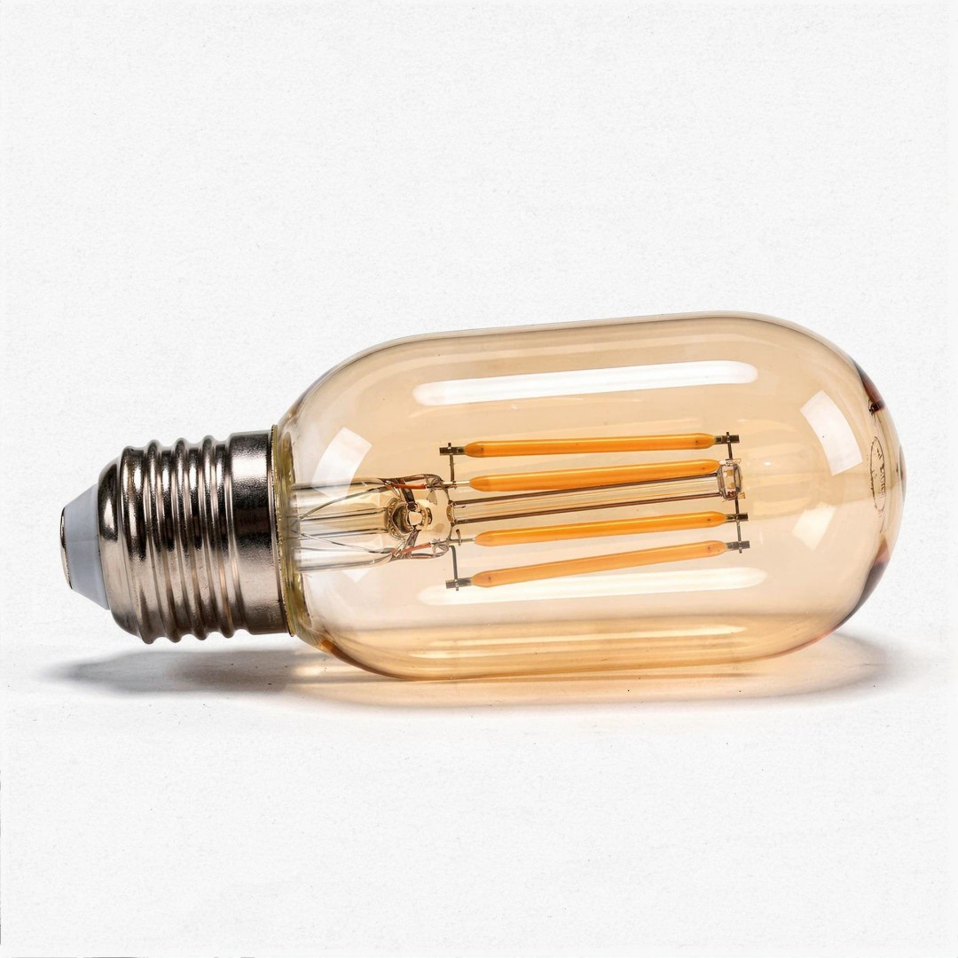 ŻARÓWKA BURSZTYNOWA LED EDISON FILAMENT E27/T45 MOC 4W 2700K