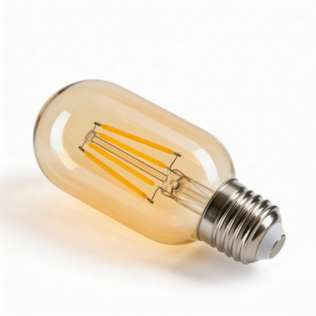 ŻARÓWKA BURSZTYNOWA LED EDISON FILAMENT E27/T45 MOC 4W 2700K