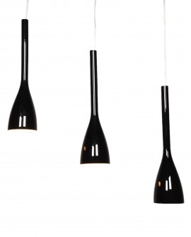 POTRÓJNA LAMPA WISZĄCA SUFITOWA CZARNA AMARRO W3