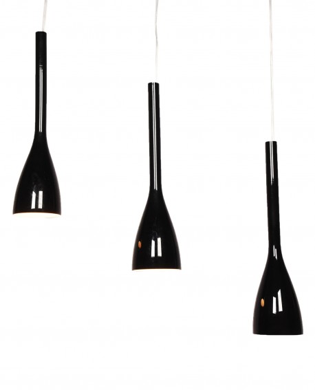 POTRÓJNA LAMPA WISZĄCA SUFITOWA CZARNA AMARRO W3