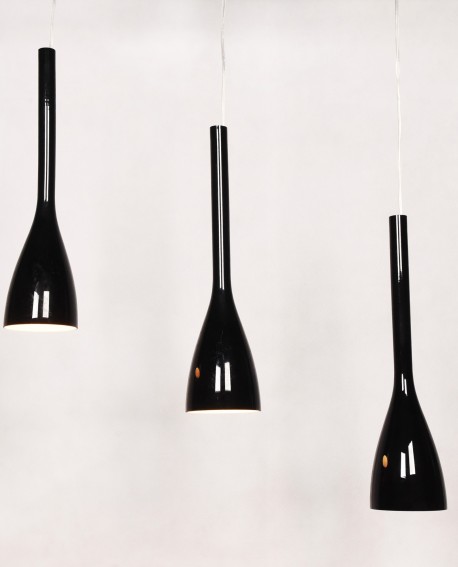 POTRÓJNA LAMPA WISZĄCA SUFITOWA CZARNA AMARRO W3