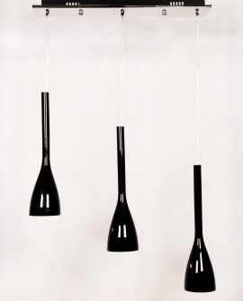 POTRÓJNA LAMPA WISZĄCA SUFITOWA CZARNA AMARRO W3