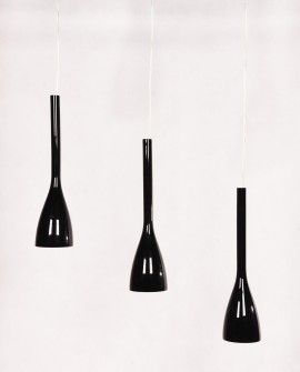 POTRÓJNA LAMPA WISZĄCA SUFITOWA CZARNA AMARRO W3