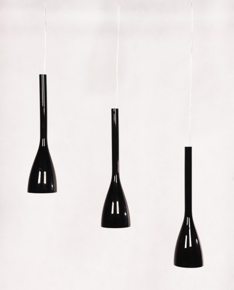 POTRÓJNA LAMPA WISZĄCA SUFITOWA CZARNA AMARRO W3