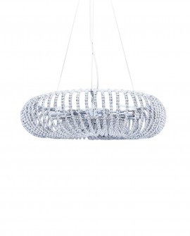 NOWOCZESNA LAMPA KRYSZTAŁOWA SREBRNA GRAZIANA W9