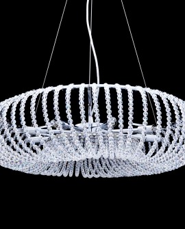 NOWOCZESNA LAMPA KRYSZTAŁOWA SREBRNA GRAZIANA W9