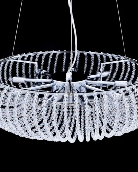 NOWOCZESNA LAMPA KRYSZTAŁOWA SREBRNA GRAZIANA W9