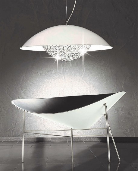 LAMPA WISZĄCA BIAŁA MEZZALUNA W9