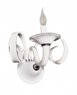 LAMPA ŚCIENNA KINKIET SZKLANY BIAŁY MONTANERA