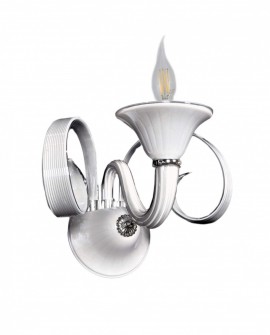 LAMPA ŚCIENNA KINKIET SZKLANY SZARY MONTANERA