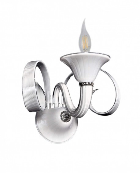 LAMPA ŚCIENNA KINKIET SZKLANY SZARY MONTANERA