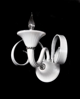 LAMPA ŚCIENNA KINKIET SZKLANY SZARY MONTANERA