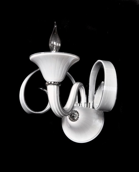 LAMPA ŚCIENNA KINKIET SZKLANY SZARY MONTANERA