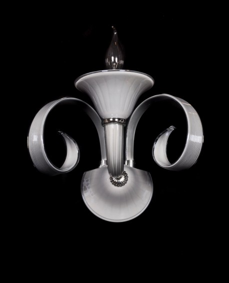 LAMPA ŚCIENNA KINKIET SZKLANY SZARY MONTANERA