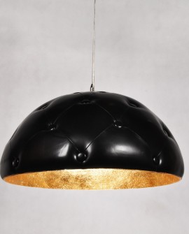 SKÓRZANA LAMPA WISZĄCA CZARNA CHESTERIO