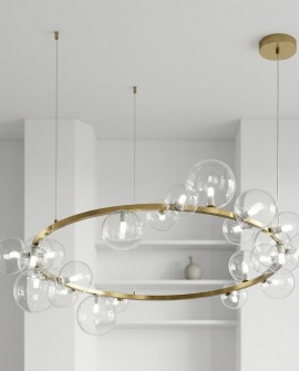 NOWOCZESNA LAMPA WISZĄCA SZCZOTKOWANA ZŁOTA MERIDO W24