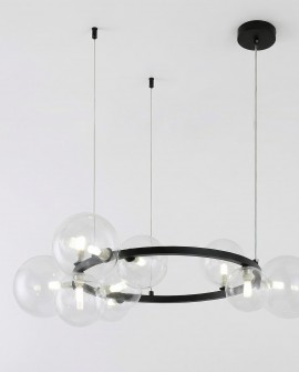 NOWOCZESNA LAMPA WISZĄCA CZARNA MERIDO W10