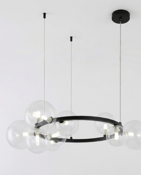 NOWOCZESNA LAMPA WISZĄCA CZARNA MERIDO W10