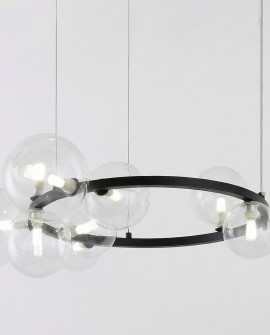 NOWOCZESNA LAMPA WISZĄCA CZARNA MERIDO W10