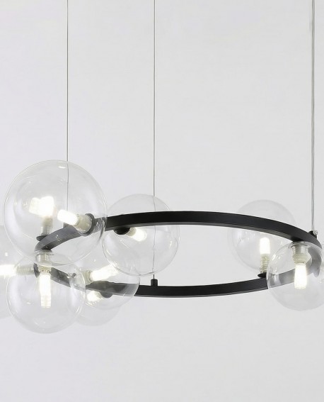 NOWOCZESNA LAMPA WISZĄCA CZARNA MERIDO W10