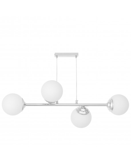 Chromowana lampa FINO W4 Lampit z białymi kloszami do nowoczesnych wnętrz