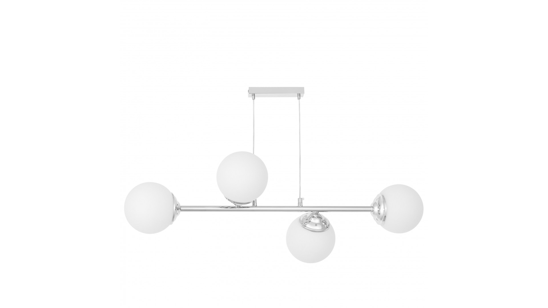 Chromowana lampa FINO W4 Lampit z białymi kloszami do nowoczesnych wnętrz