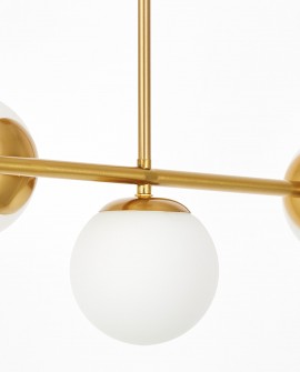 Centralna część lampy sufitowej wiszącej LEDO W3 LONG z trzema szklanymi kulami