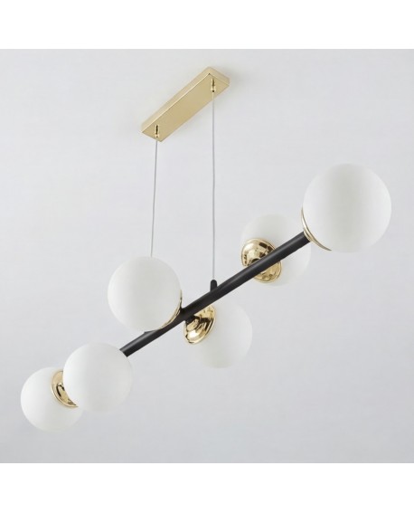lampa wisząca czarna geometryczna forma nowoczesne oświetlenie wnętrza