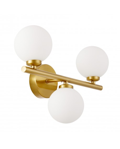 Kinkiet Marsiada W3 w stylu nowoczesnym z białymi szklanymi kloszami do salonu