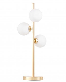 LAMPA STOŁOWA BIURKOWA NOWOCZESNA ZŁOTA BIAŁE KULE MARSIADA 3