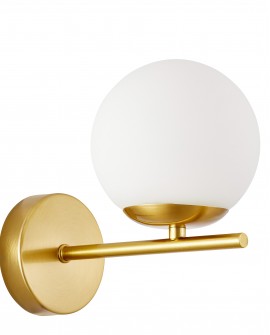 LAMPA ŚCIENNA KINKIET NOWOCZESNY SZCZOTKOWANY ZŁOTY LEDO W1