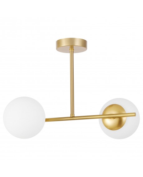 Lampit nowoczesna lampa sufitowa wisząca szczotkowane złoto okrągłe klosze 