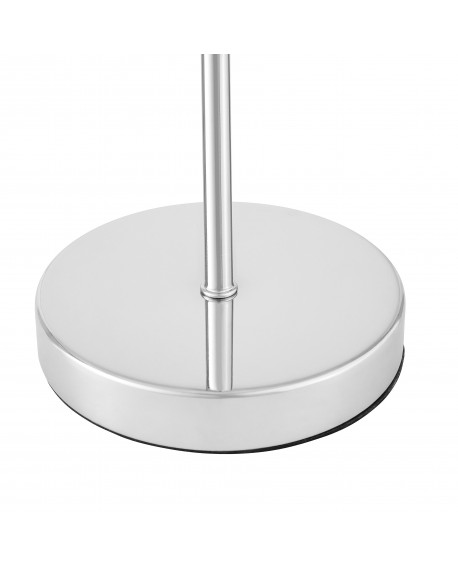 Chromowana podstawa metalowej lampy stołowej w stylu nowoczesnym