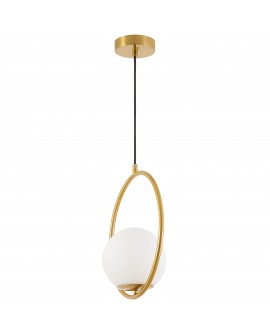 Profil lampy wiszącej Lampit VERO 1A z obręczą w odcieniu szczotkowanego złota