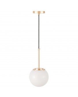 Lampa wisząca glamour ALTONA W1 z czarnym kablem i złotą podsufitką