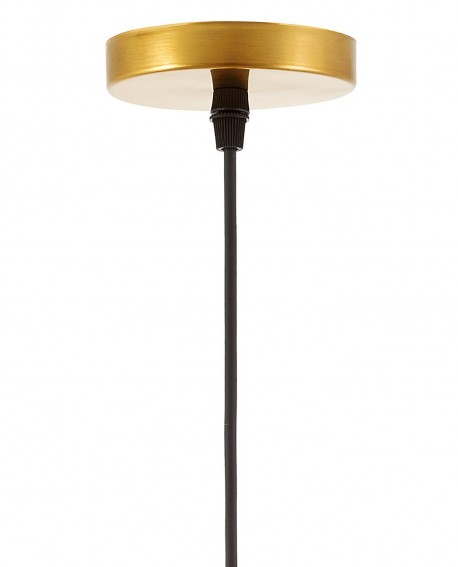  Górna część lampy wiszącej z metalowym, szczotkowanym, złotym wykończeniem – elegancki design nowoczesnej lampy Fino W1.