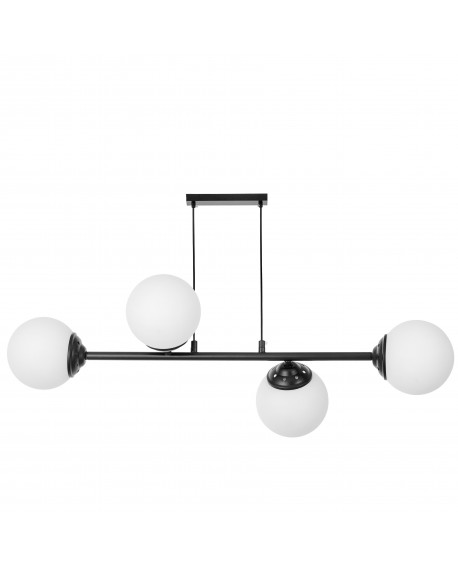 Stylowa lampa wisząca FINO W4 do nowoczesnych wnętrz z białymi kloszami