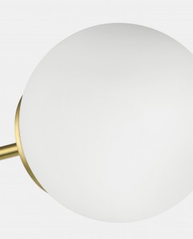 Duże zbliżenie białej kuli lampy Fino 4 LED – nowoczesna lampa w stylu premium