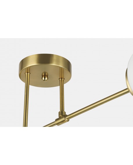 Złota podsufitka lampy Fino 4 LED, szczegół mocowania – eleganckie wykończenie Lampit