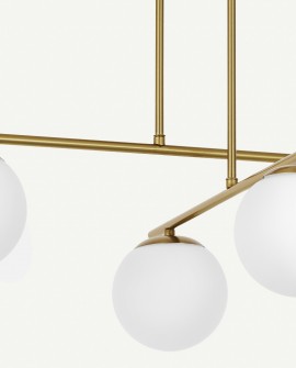 Nowoczesna lampa sufitowa LEDO W4 marki Lampit w złocie idealna do eleganckiego salonu